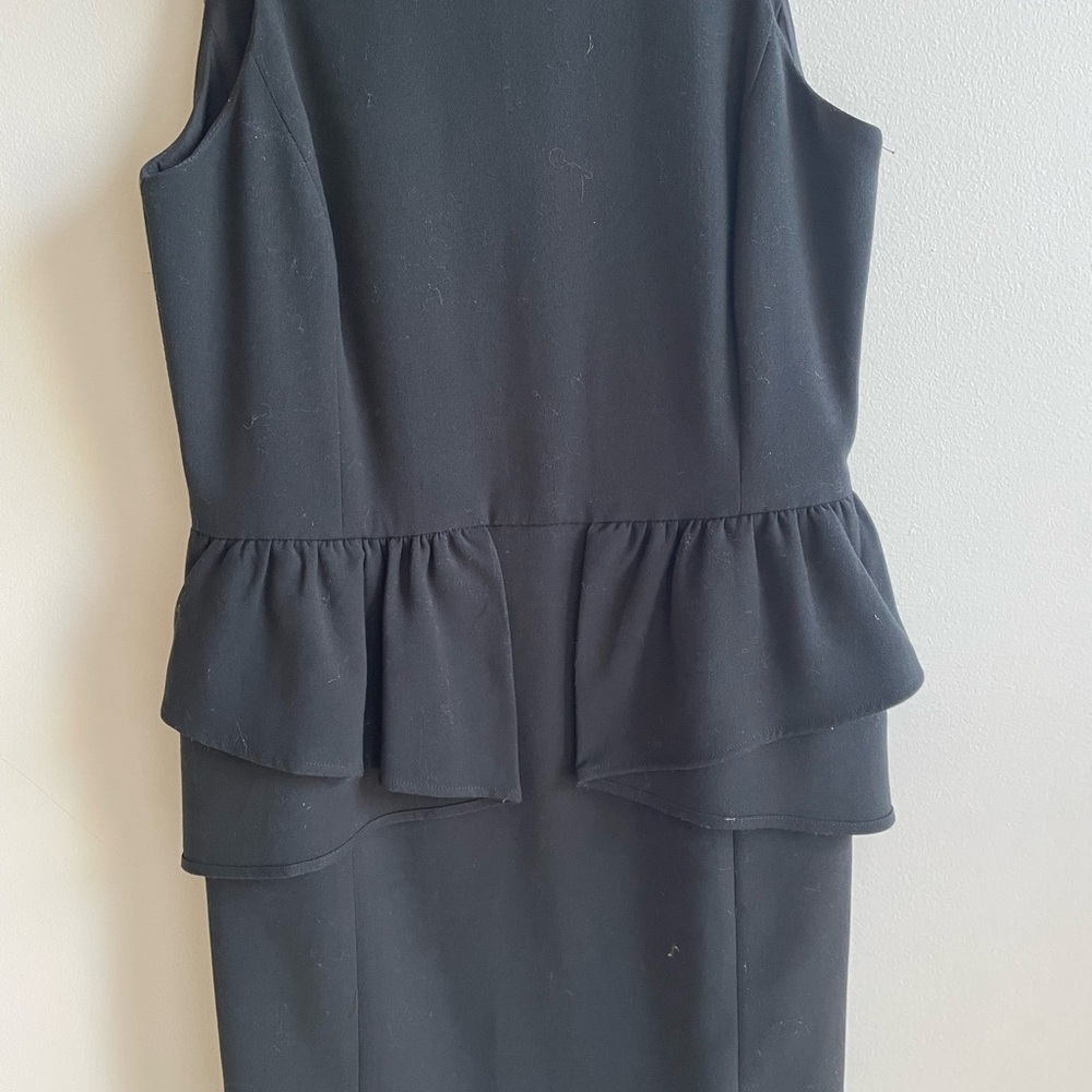 Michael Kors Black Peplum Sheath Mini Dress - Picture 2 of 14